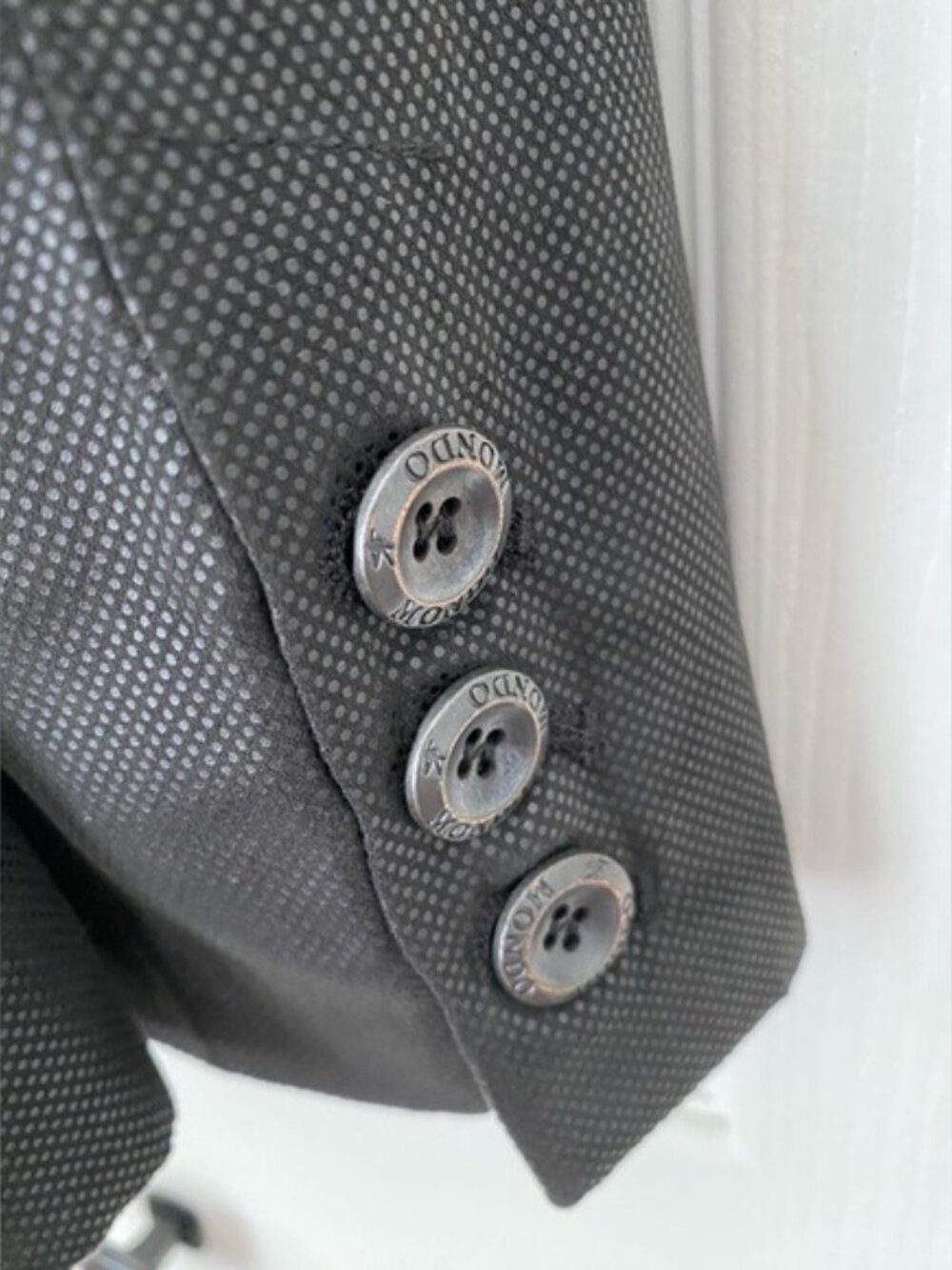 Mondo Menswear Jacket Blazer Black Zipper Leather Accent New size X-Large - Picture 14 of 14